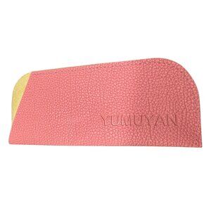 Yumuyan Pink & Yellow Faux Leather Eyeglass Case